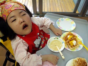 ワッフルのできあがり